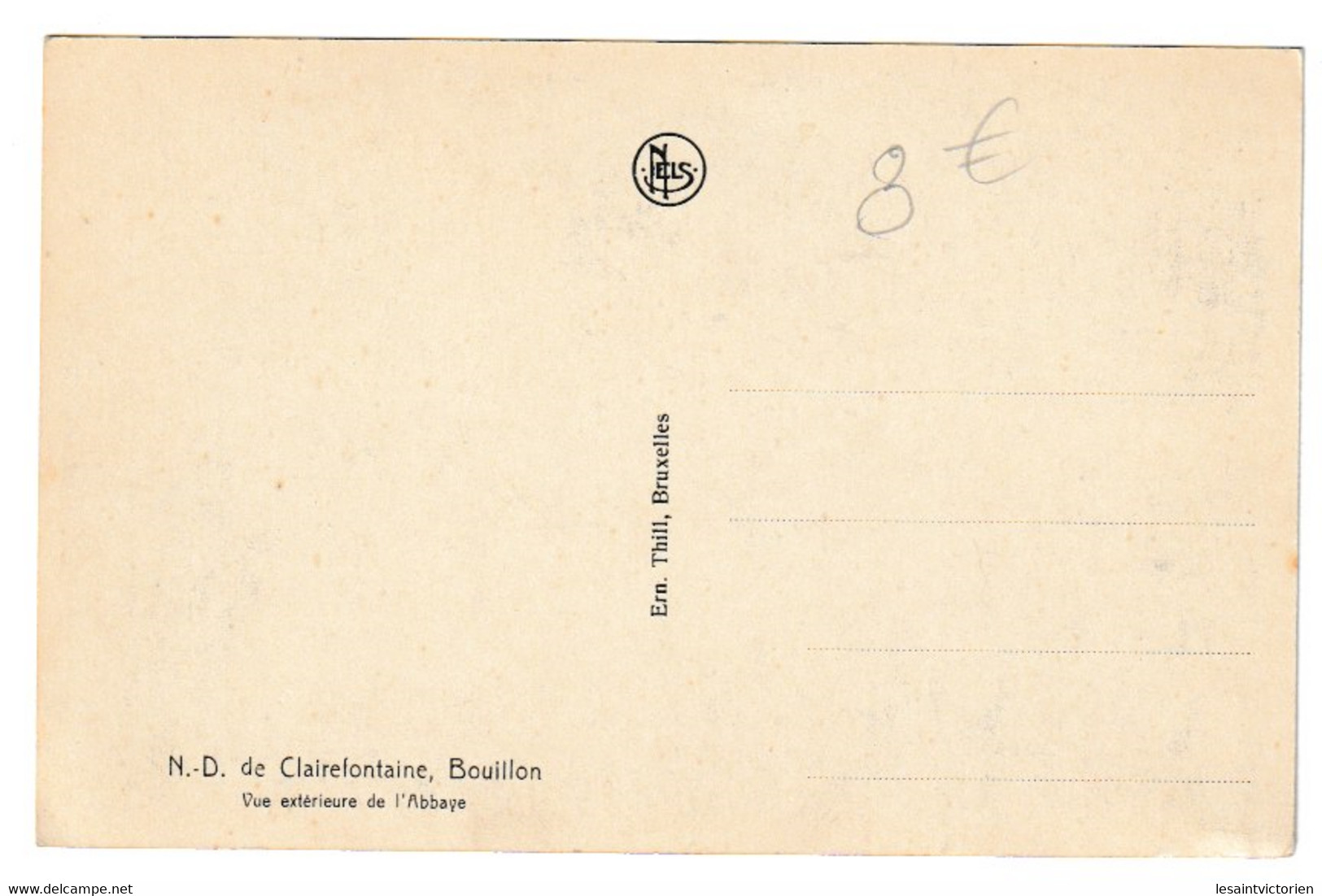 BOUILLON ABBAYE CLAIREFONTAINE CORDEMOIS CORDEMOY COUVENT RELIGIEUSES - Bouillon