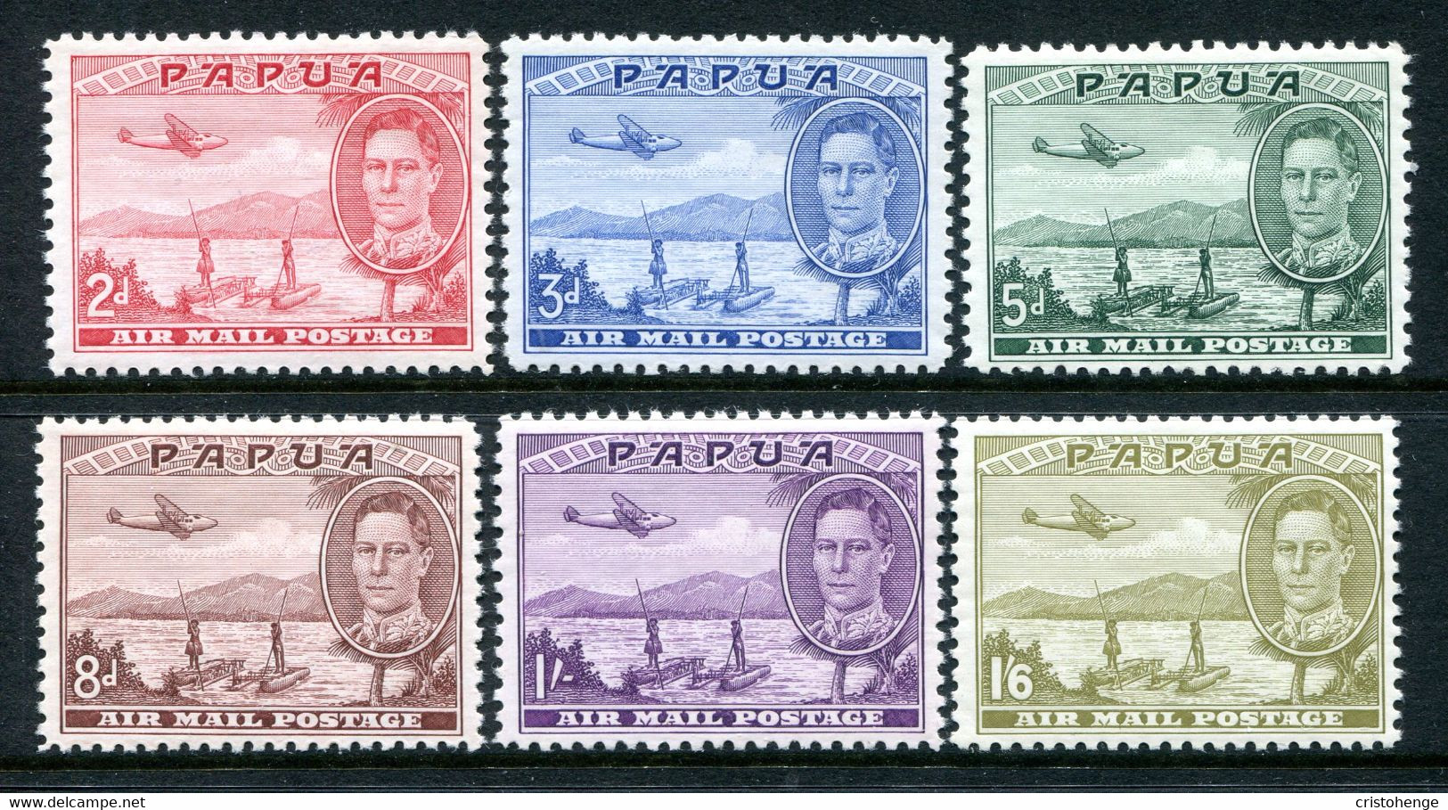Papua 1939 Air Set MNH (SG 163-168) - Papua Nuova Guinea