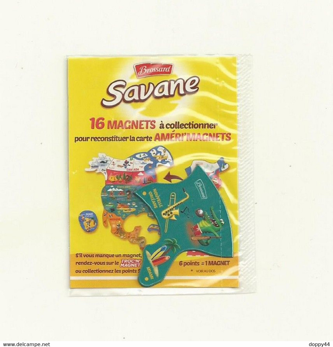 MAGNET SAVANE  AMERI'MAGNETS NOUVELLE ORLEANS/MIAMI  SOUS  BLISTER FERME. - Toerisme