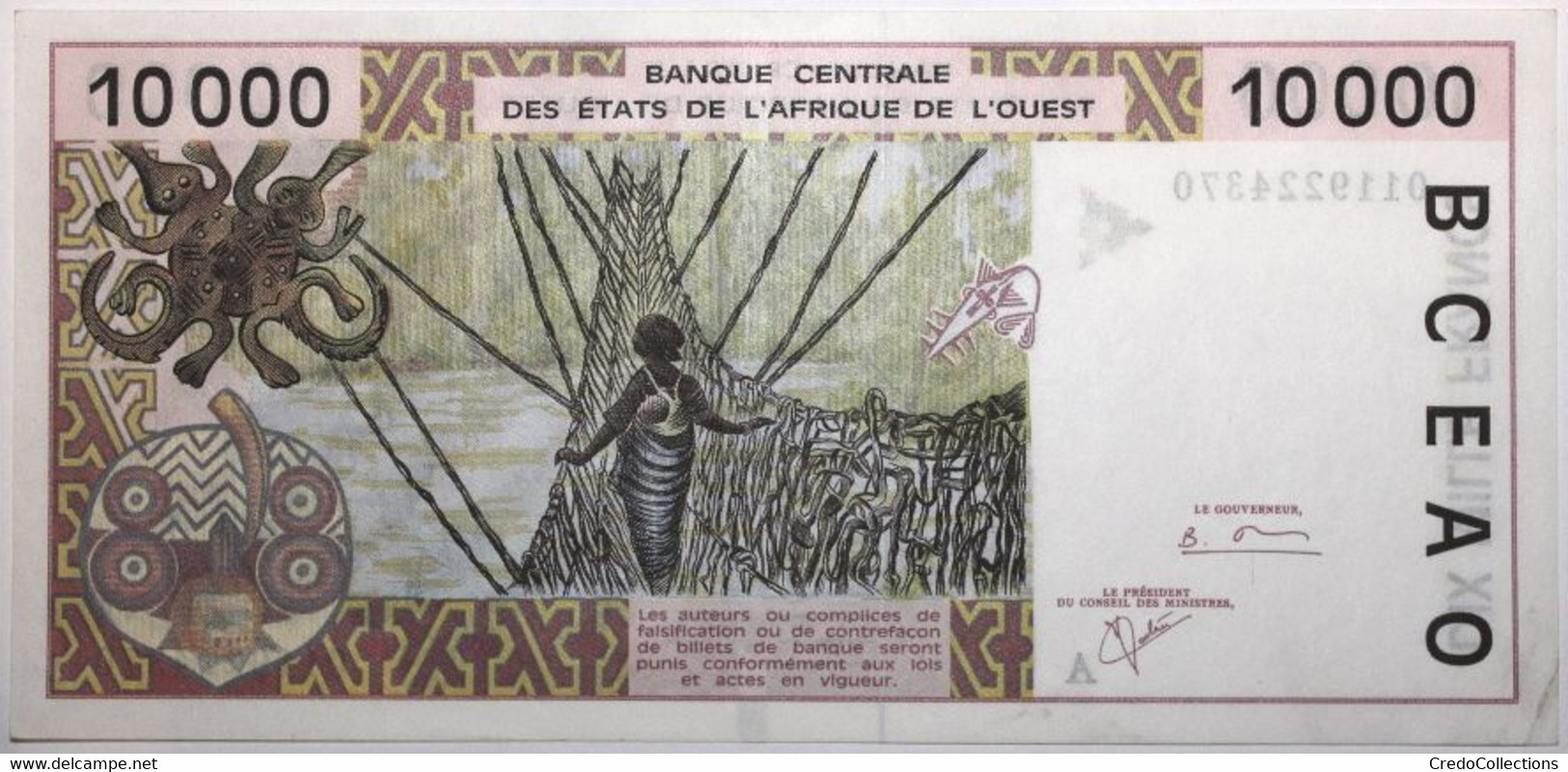 Côte D'Ivoire - 10000 Francs - 2001 - PICK 114 Aj - SPL - West-Afrikaanse Staten