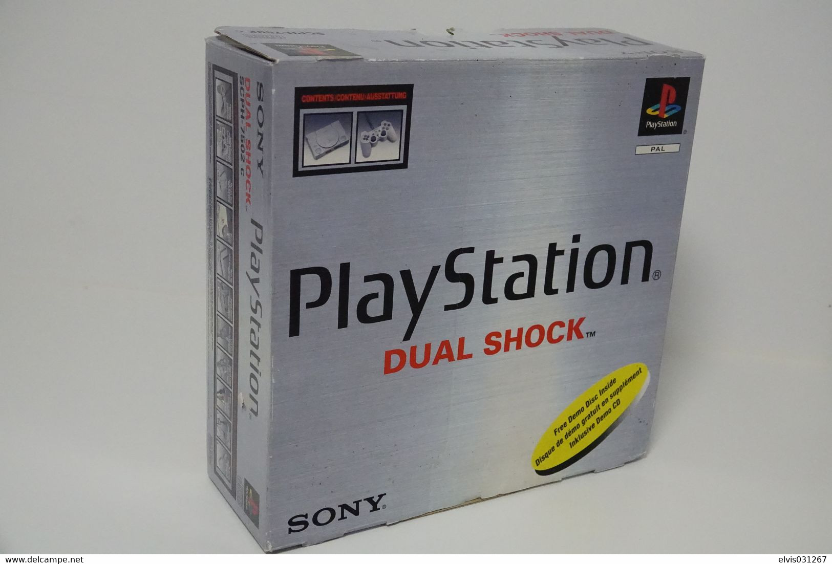 SONY PLAYSTATION ONE PS1 : DUAL SHOCK CONSOLE SYSTEM IN BOX WITH DEMO DISC AND CONTROLLER - SCPH-9001