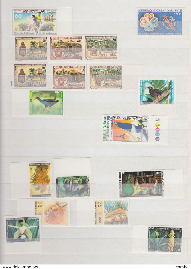 COLLECTION DE TIMBRES NON DENTELES **. NOUVELLE CALEDONIE. ANNEES 1982 - 19996 - Lots & Serien