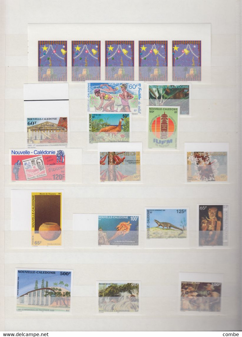 COLLECTION DE TIMBRES NON DENTELES **. NOUVELLE CALEDONIE. ANNEES 1982 - 19996