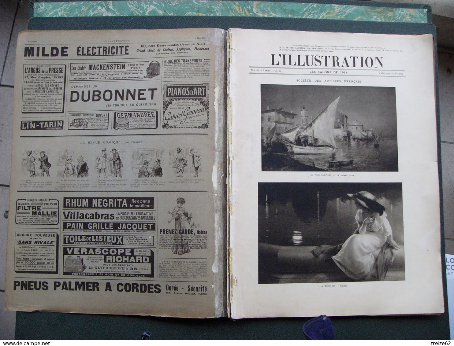 L’ILLUSTRATION 3714 LE SALON 1914 Nombreuses Reproductions + Belle Publicité MILKA Suchard Chocolat - L'Illustration