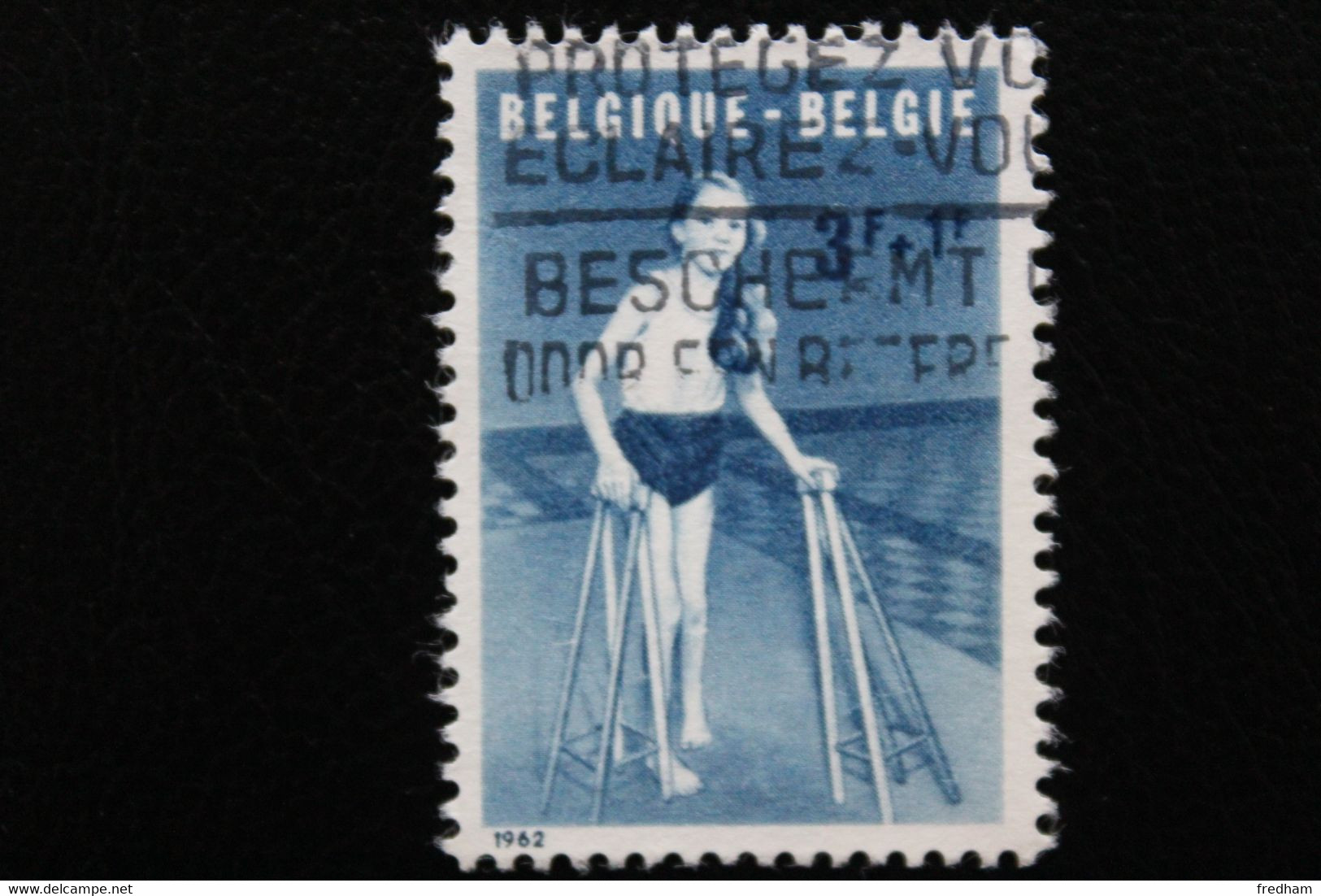 1962,BELGIQUE Y&T NO 1229 3f+1f BLEU..(Au Profit D'institutions Pour Enfants Handicapés-Polyomyélitique ). - Sonstige & Ohne Zuordnung