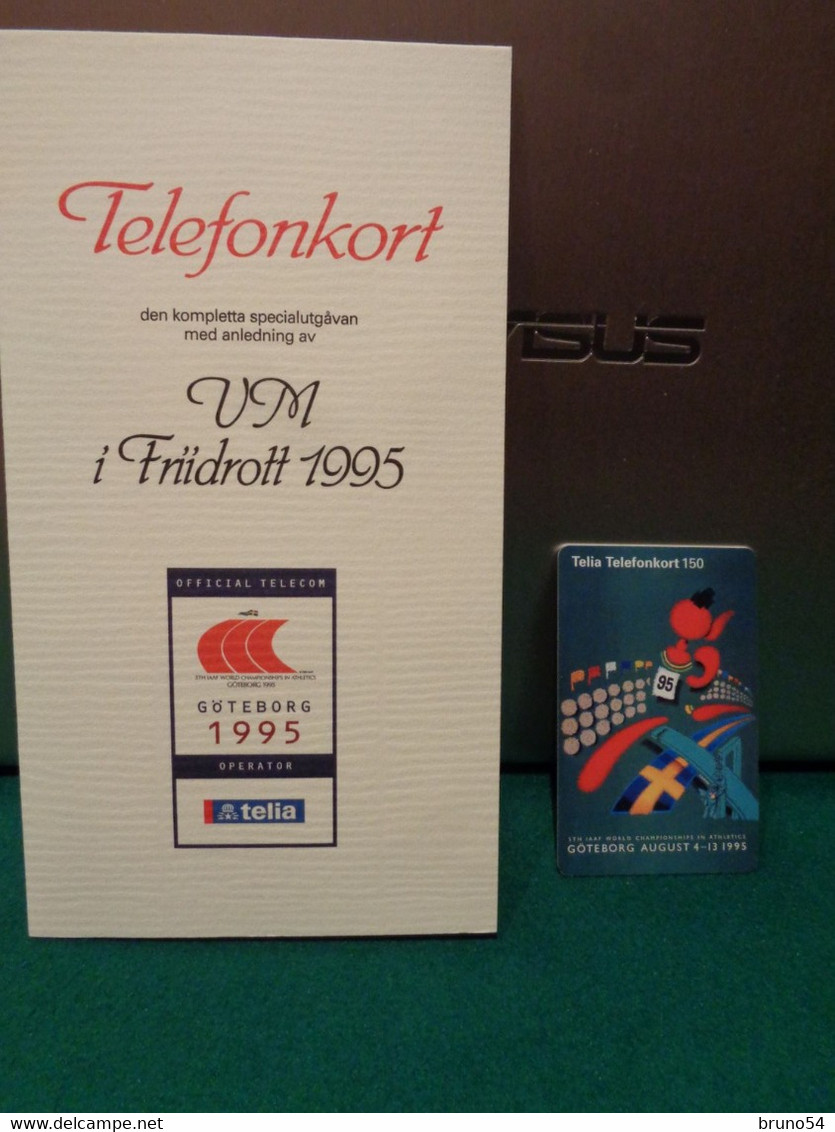 Set 5 Phonecards Folder   From Sweden  For World Championships In Athletics Goteborg 1995 4 Cards New - Zweden