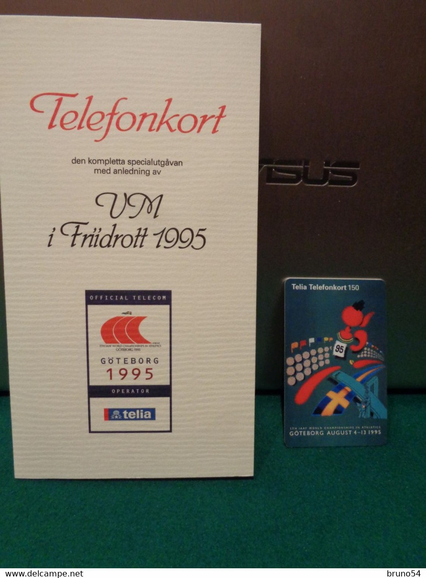 Set 5 Phonecards Folder   From Sweden  For World Championships In Athletics Goteborg 1995 4 Cards New - Svezia