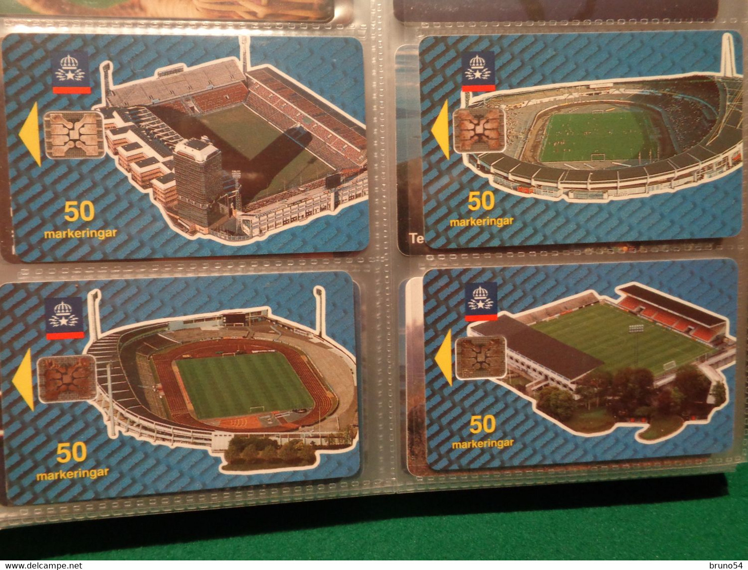 Set 4  Phonecards  From Sweden For European Football Championship 4 Stadiums,Solna,Goteborg,Norrkoping,Malmo 1992 - Suède