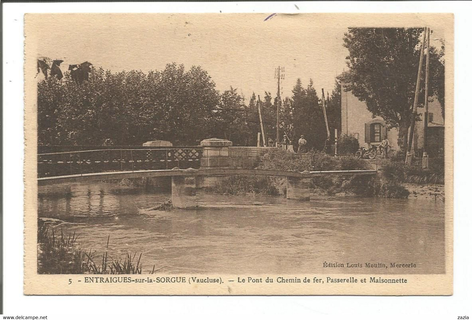 84.229/ ENTRAIGUES SUR LA SORGUE -  Le Pont Du Chemin De Fer, Passerelle Et Maisonnette - Entraigue Sur Sorgue