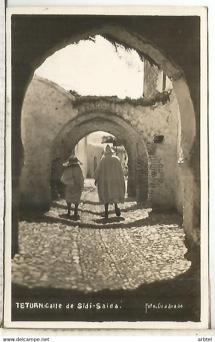 MARRUECOS TETUAN TARJETA POSTAL CALLE SIDI SAIDA 1930 - Spaans-Marokko