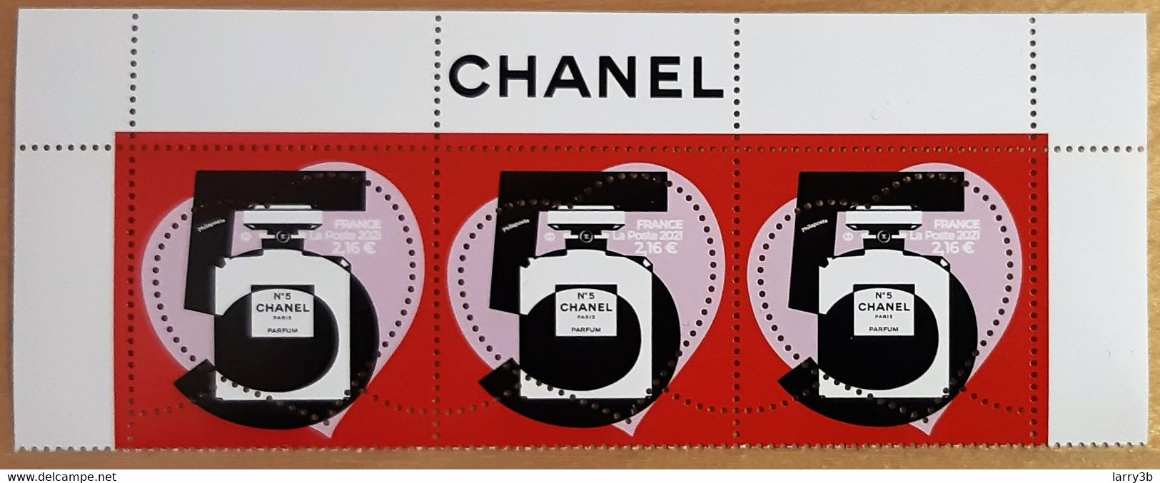 2021 - "COEUR CHANEL N° 5 PARIS PARFUM " - 1,08 + 2,16 - 3T BDF CHANEL - ISSU MINI-FEUILLET - NEUF - Other & Unclassified