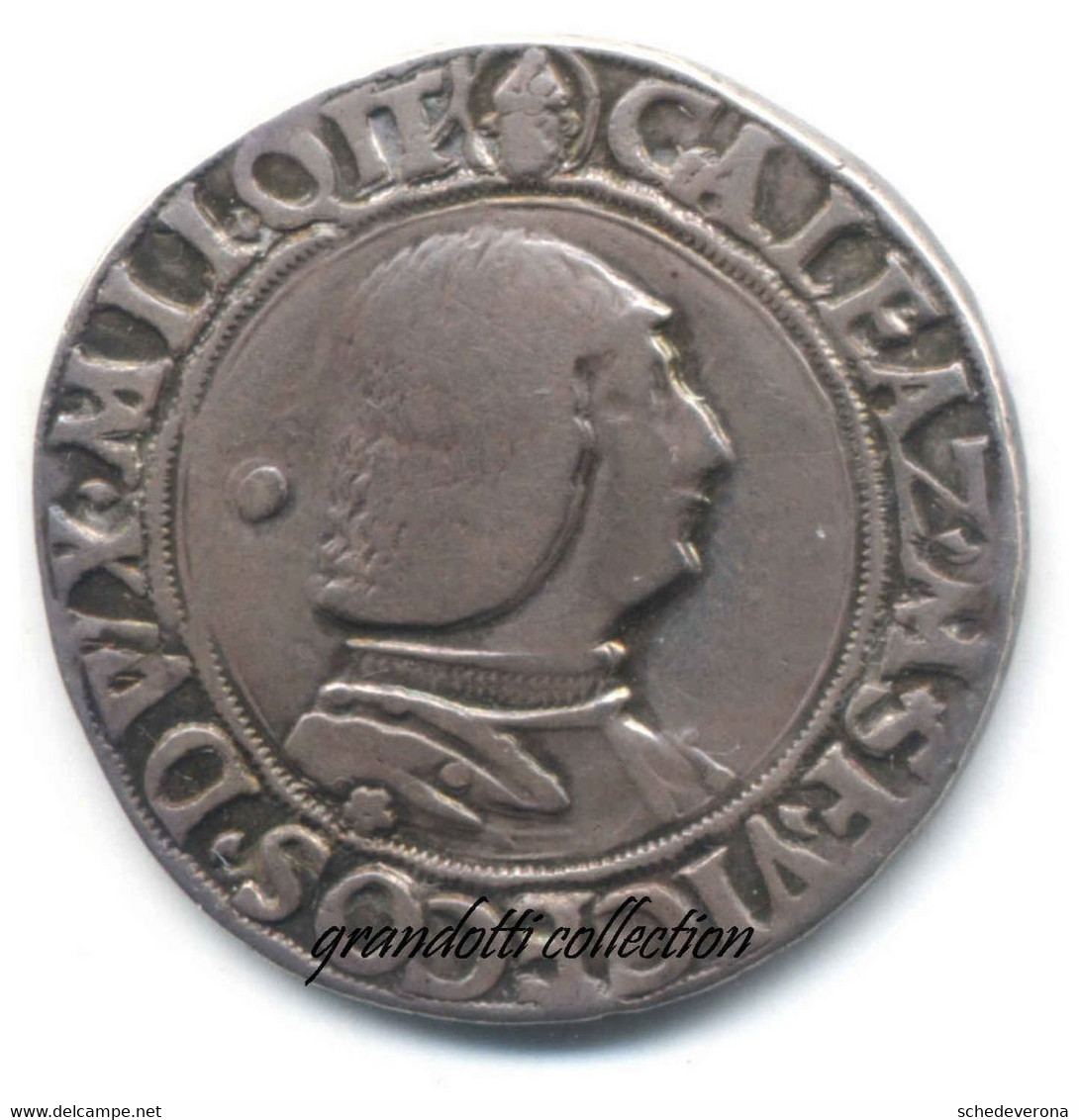 MILANO GALEAZZO MARIA SFORZA (1466 - 1476) TESTONE MONETA ARGENTO VICECOS - Monedas Feudales