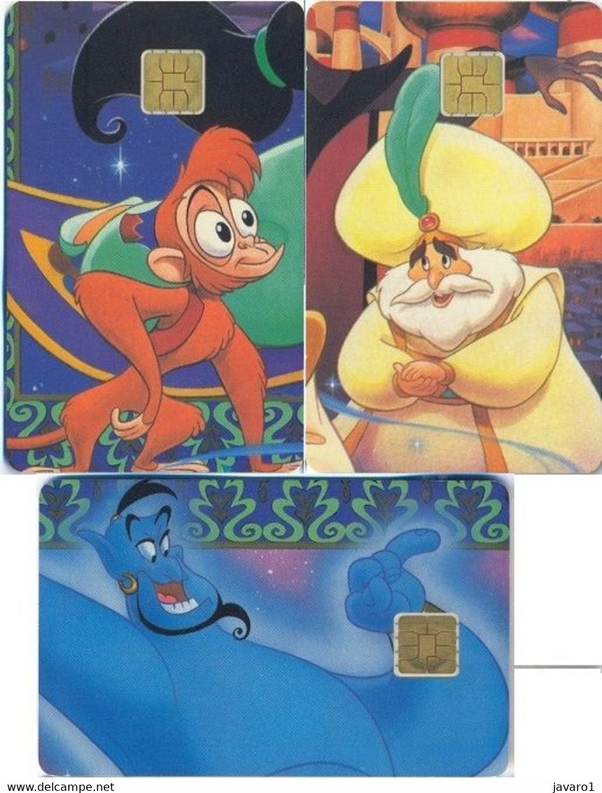 DISNEY CARD : 3 Cards :ALADDIN - Disney-Pässe