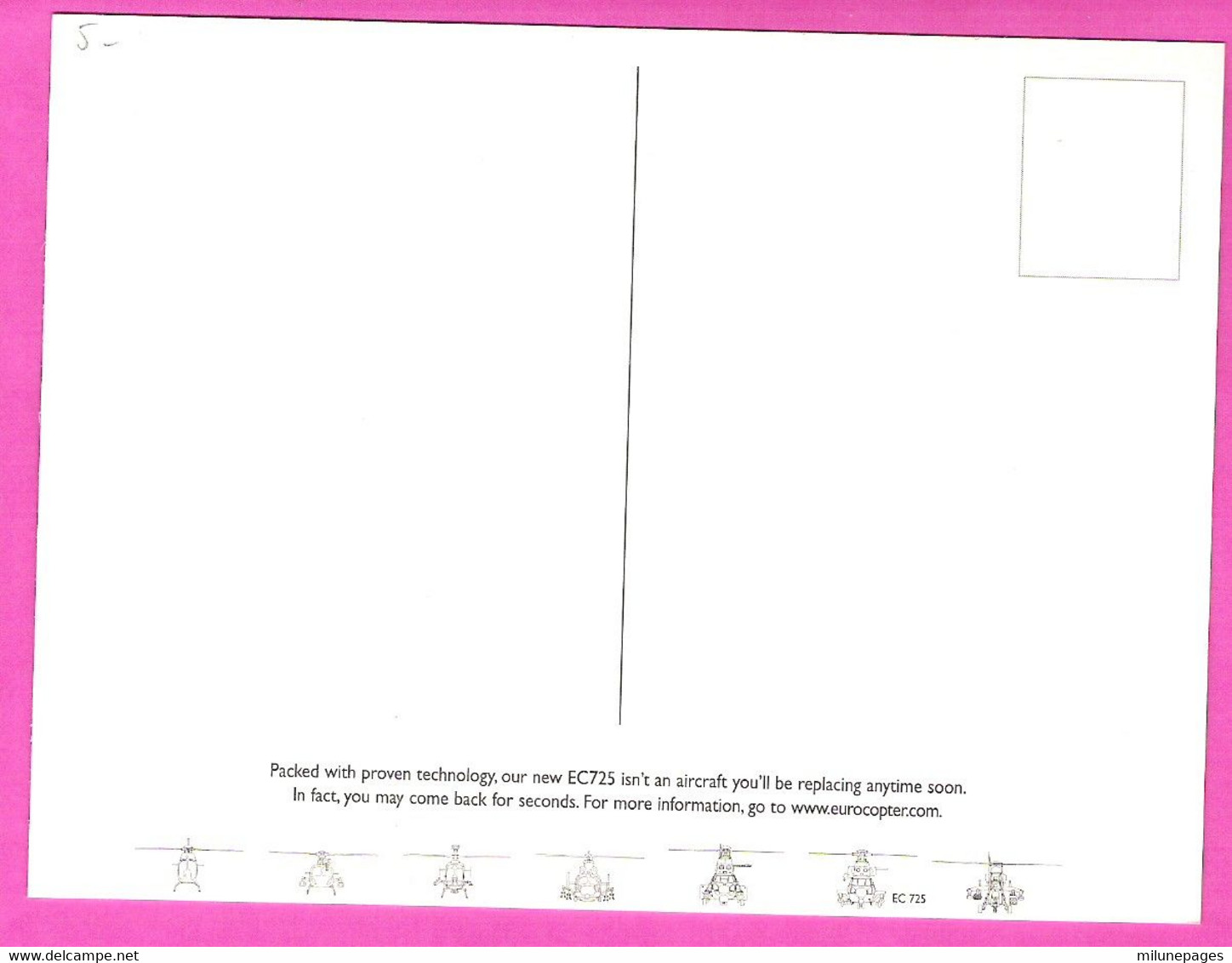 Carte Promotionnelle Hélicoptère De Combat EUROCOPTER EC725 Caracal - Helikopters