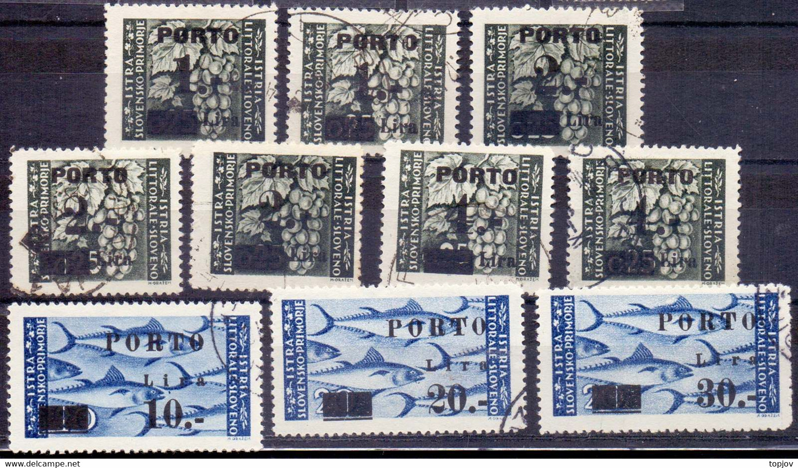 SLOVENIA - TRIESTE - ZONE B - PORTO Sa. 14/19++ - Used - 1946 - Portomarken