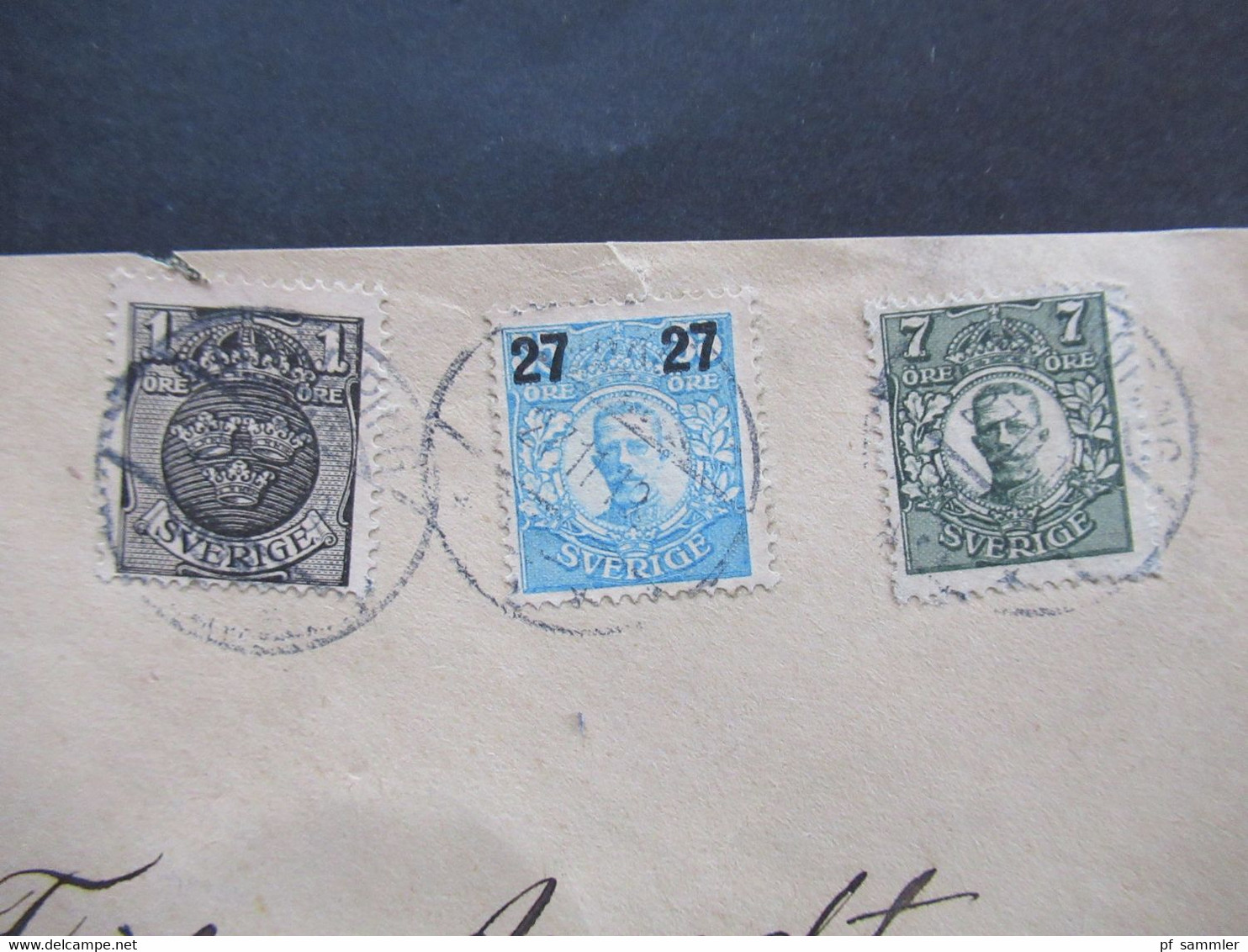 Schweden 1919 Einschreiben Reko Brief Linköping Nr. 614 Nach Neukölln Mit Ank. Stempel. Zensur: Auf Grund / Geöffnet - Cartas & Documentos