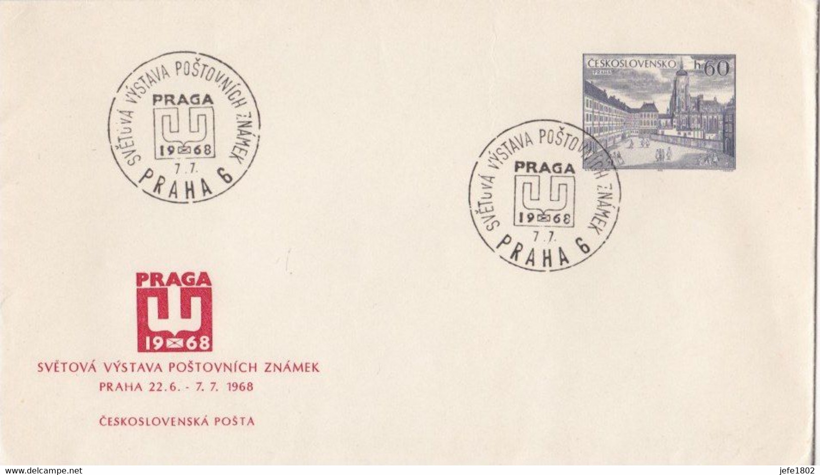 Postal Stationery - Praga 1968 - Omslagen