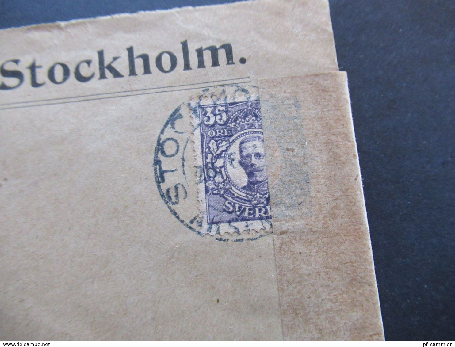 Schweden 1918 Einschreiben Reko Stockholm 15 Klebezettel Militärischerseits Unter Kriegsrecht Geöffnet Überwachungsoffiz - Lettres & Documents