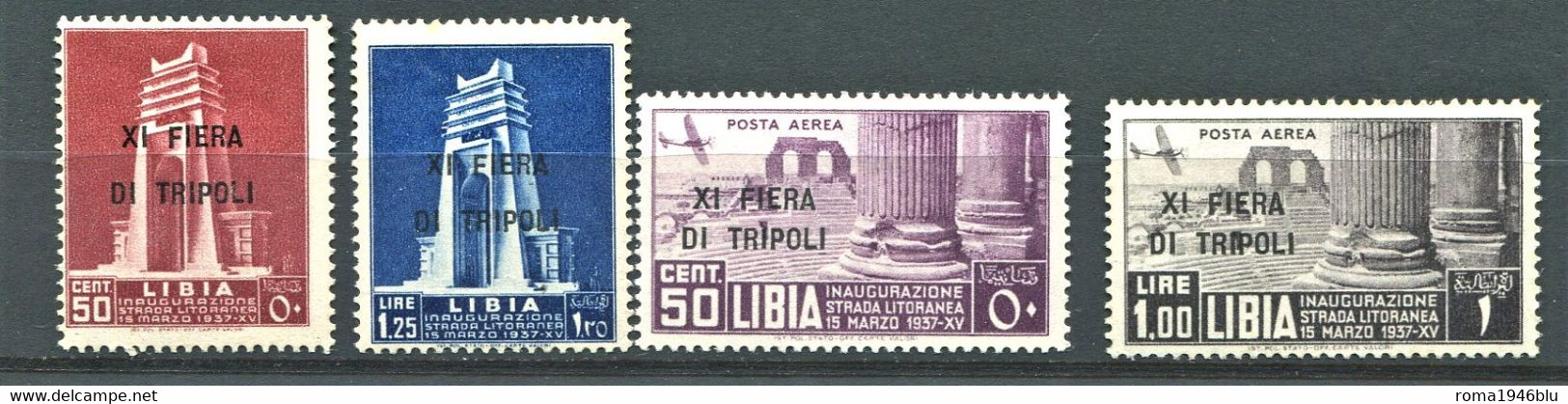 LIBIA 1937 11° FIERA DI TRIPOLI 4 V.** MNH - Libya