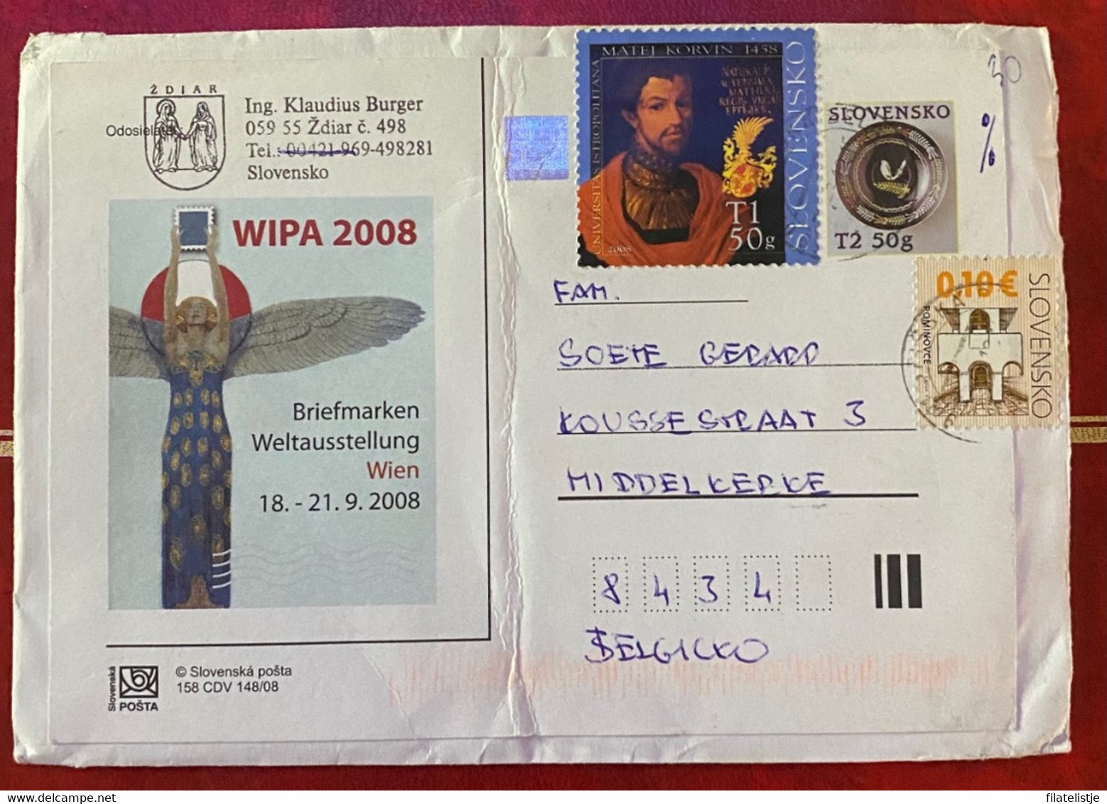 Enveloppe Uit De Slovakije - Other & Unclassified