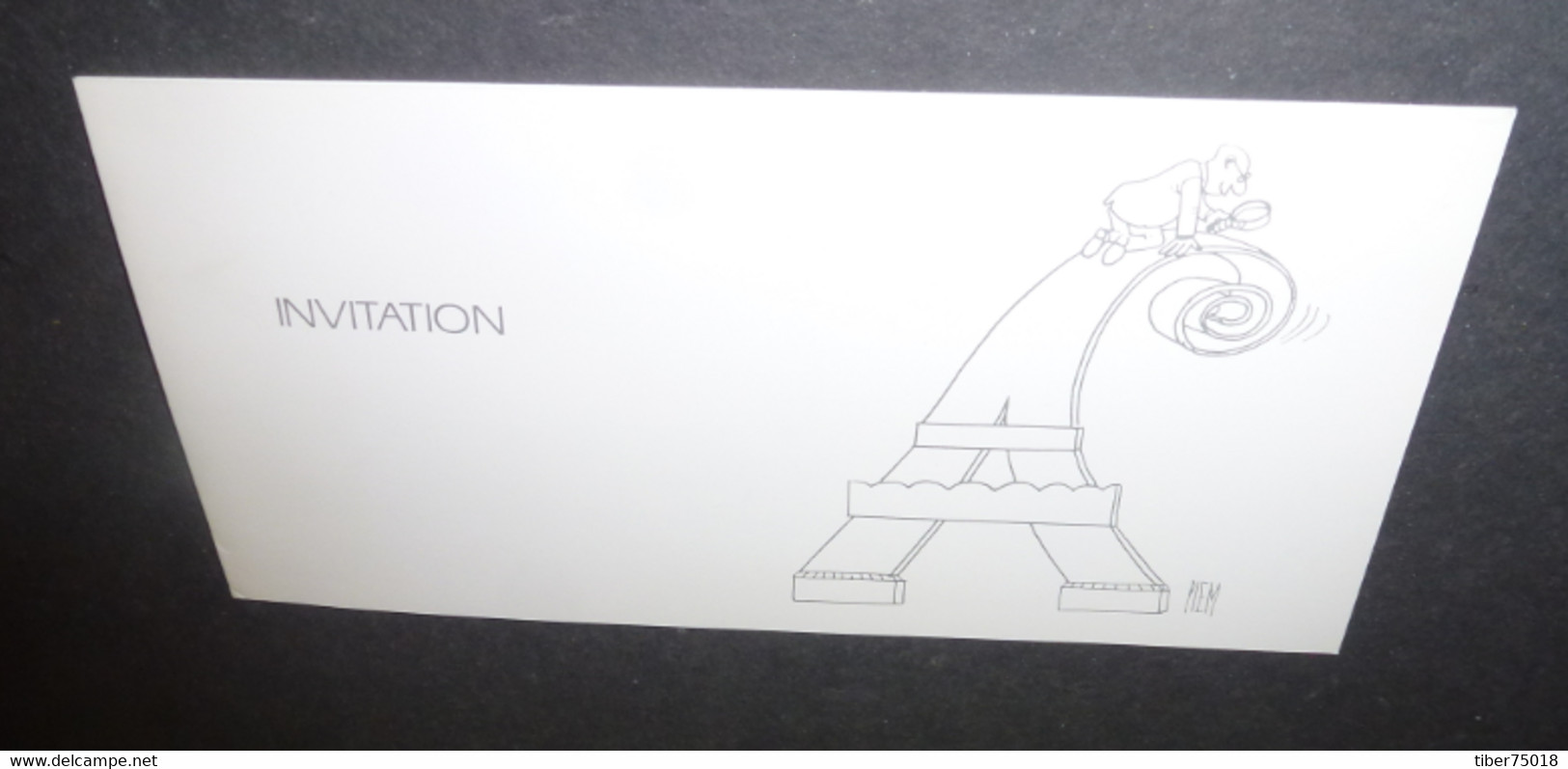 Carton (double) Invitation Centenaire De La Tour Eiffel - Illustration : Piem - Piem