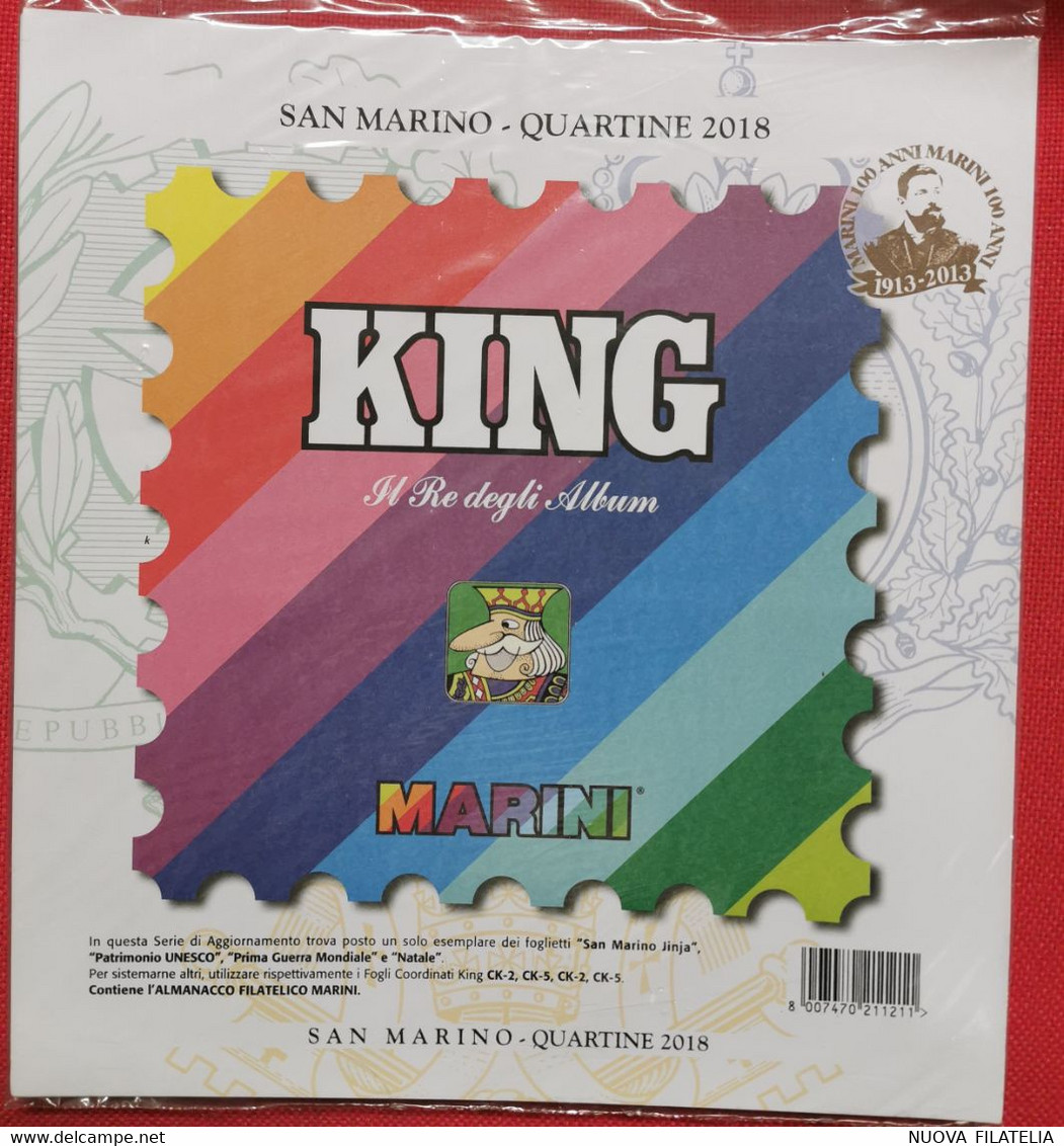 FOGLI KING SAN MARINO 2018 QUARTINE - Ohne Zuordnung