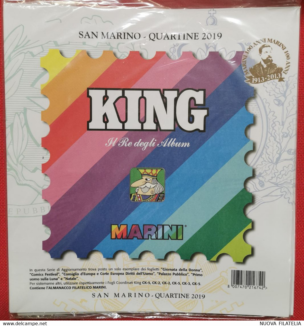 FOGLI KING SAN MARINO 2019 QUARTINE - Non Classificati