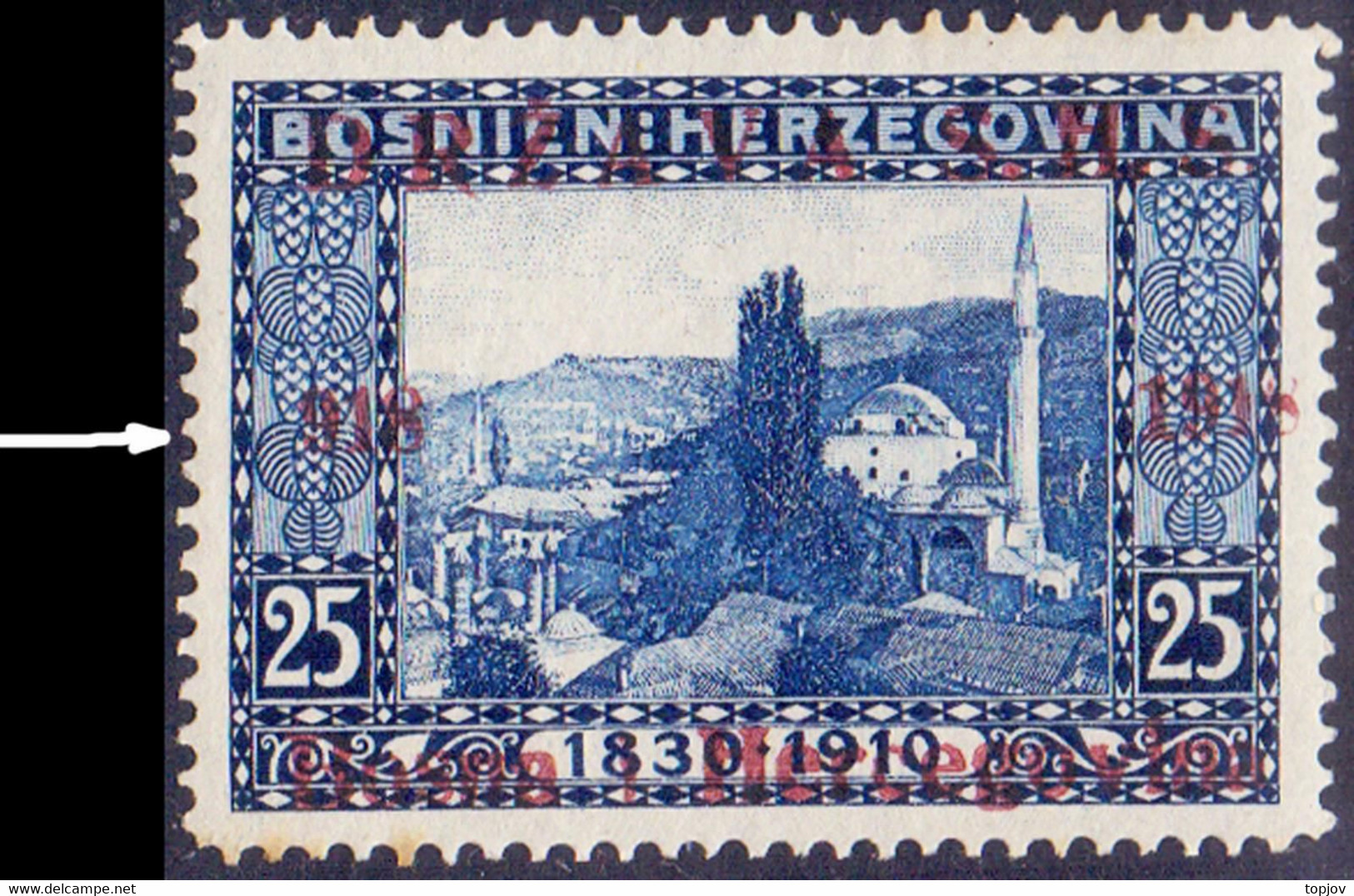 YUGOSLAVIA - SHS BOSNIA - ERROR OVPT. " .918 " - Mi. 5 - **MNH - 1919 - Andere & Zonder Classificatie