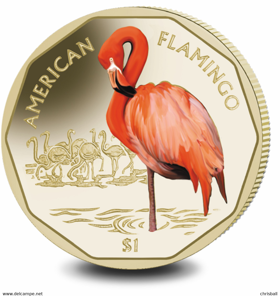 British Virgin Islands Coin 2019 - American Flamingo - Iles Vièrges Britanniques