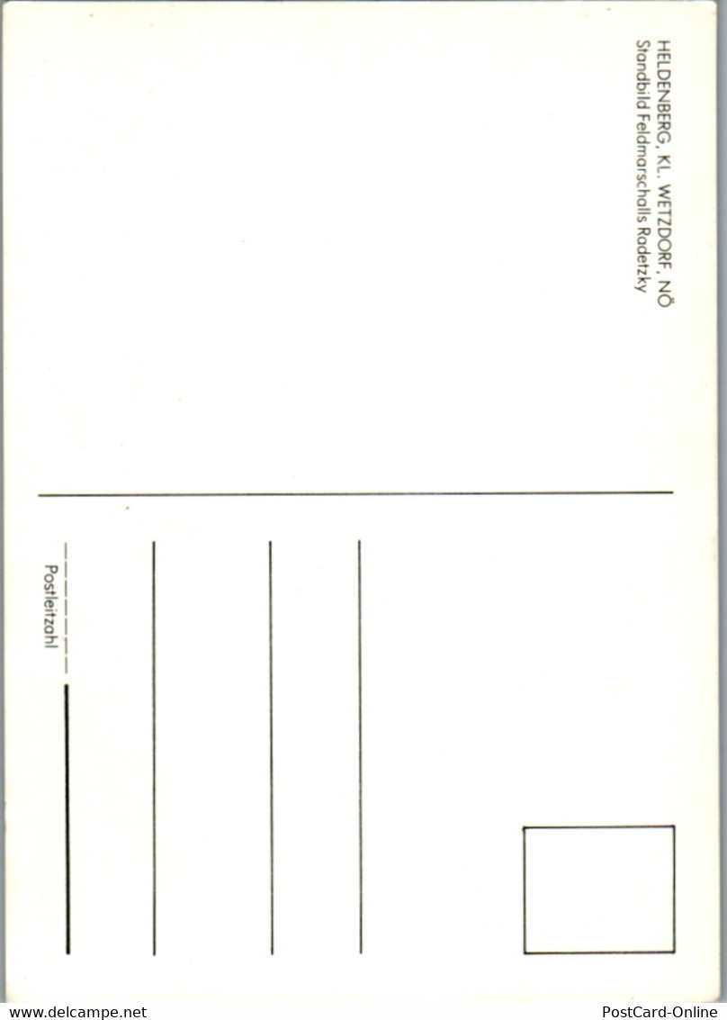 4664 - Niederösterreich - Klein Wetzdorf , Heldenberg , Standbild Feldmarschall Radetzky - Nicht Gelaufen - Hollabrunn