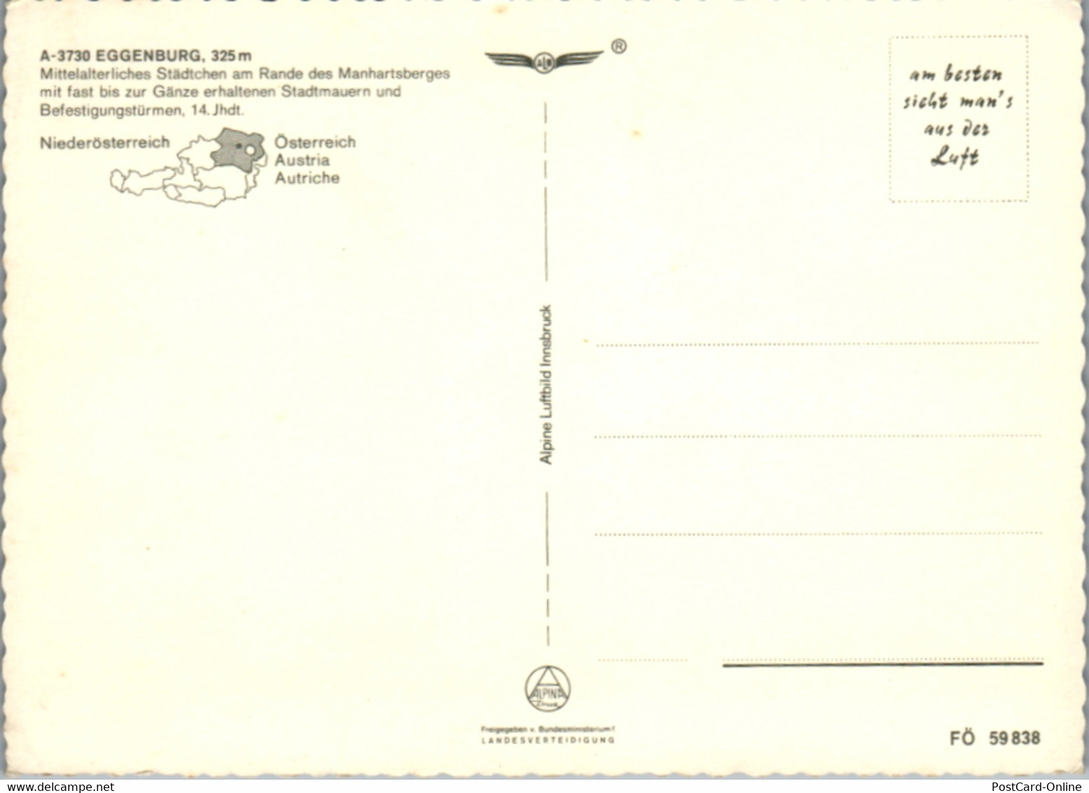 4723 - Niederösterreich , Eggenburg Mit Stadtmauer , Panorama - Nicht Gelaufen - Eggenburg