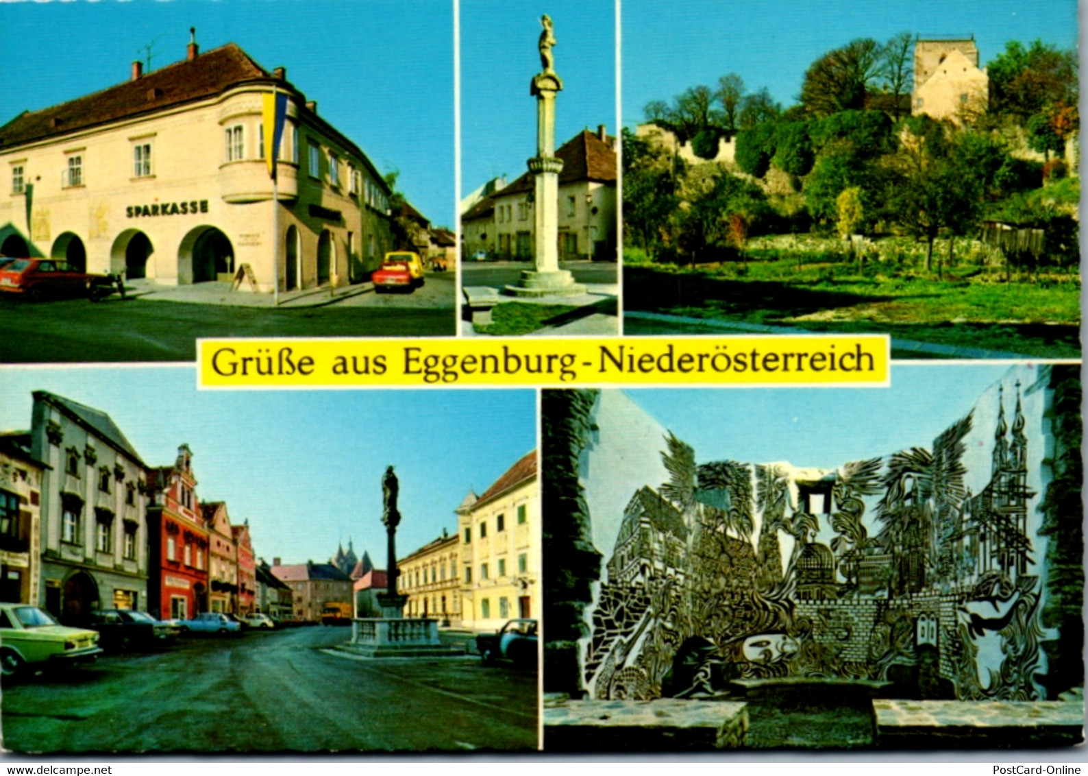 4725 - Niederösterreich , Eggenburg , Sparkasse , Pranger , Stadtmauer , Giebelhäuser , Turm Des Friedens - Nicht Gelauf - Eggenburg