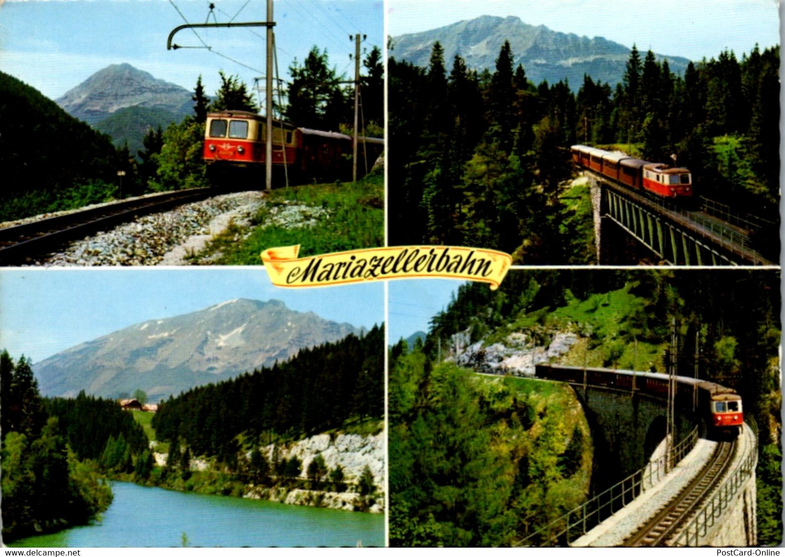 4731 - Niederösterreich , Gösing Gegen Ötscher , Mariazellerbahn , Kuhgrabenbrücke Bei Erlaufklause , Stausee , Saugrabe - Scheibbs