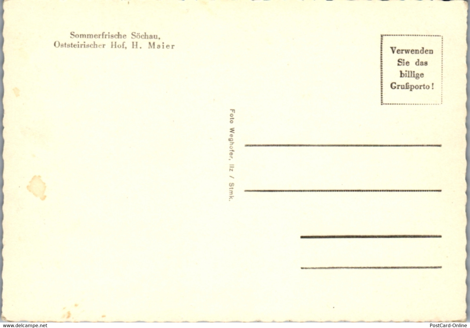 4884  - Steiermark , Söchau , Sommerfrische , Oststeierischer Hof , Straßenmotiv , H. Maier - Nicht Gelaufen - Fürstenfeld