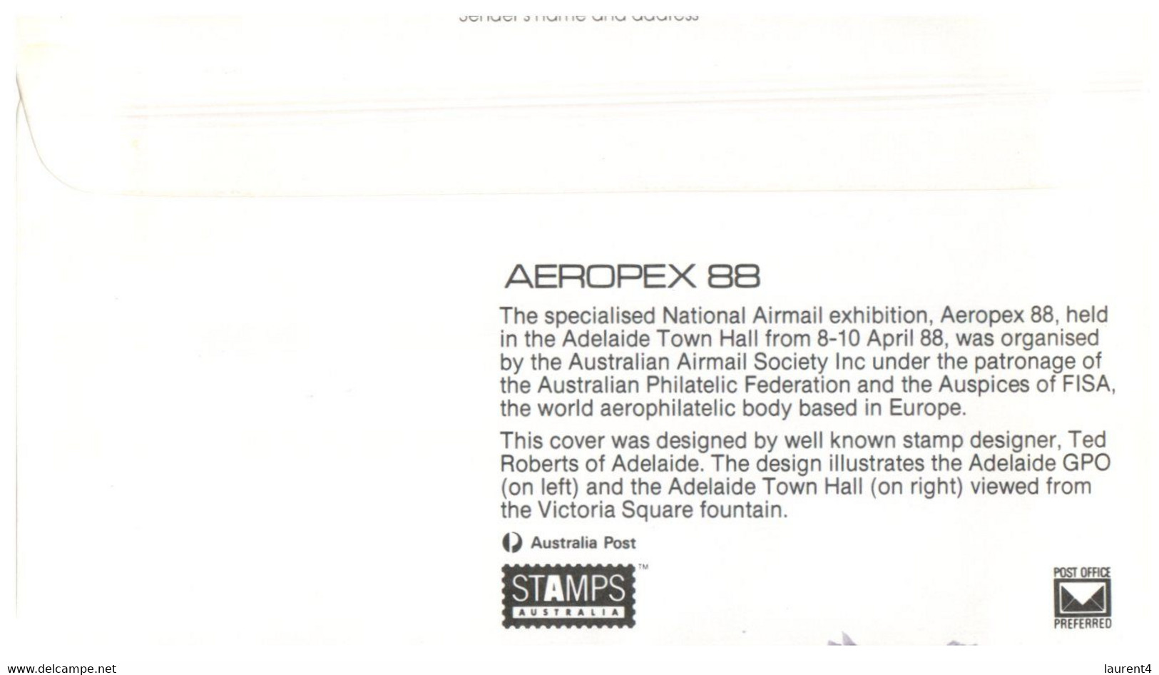 (FF 33) Australia FDC (2 Covers) Aviation - AEROPEX 88 Stamp Show (Air Mail Expo) - First Flight Covers