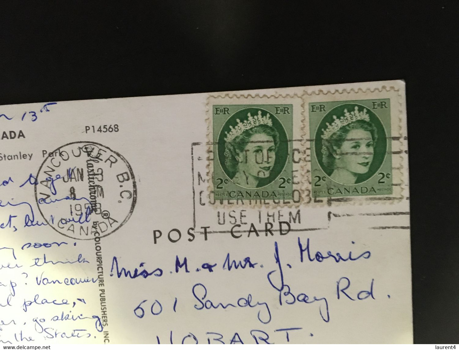 (FF 36) Canada - Posted To Tasmania Australia In 1958- Vancouver Greetings - Vancouver