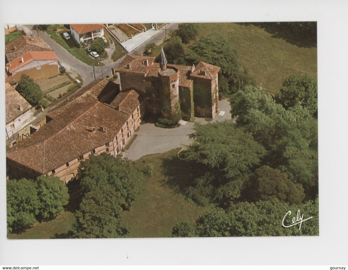 Grisolles : Le Château De Fontanas (cp Vierge N°3959 Cely) Aérienne - Grisolles