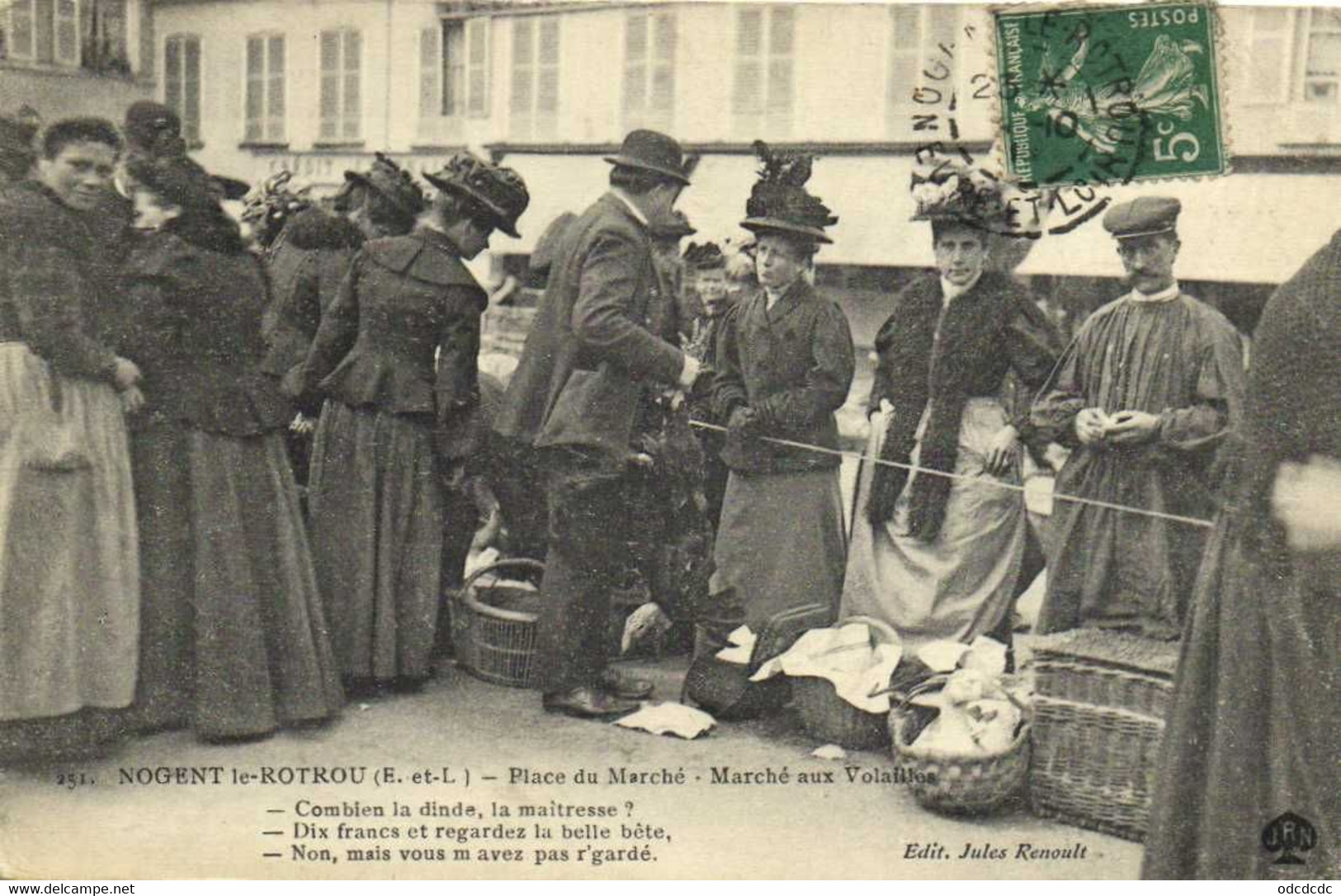 NOGENT Le ROTROU  Place Du Marché Marché Aux Volailles RV - Nogent Le Rotrou