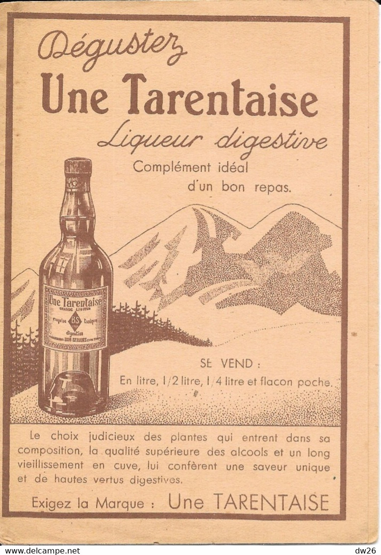 Publicité Alcool: Liqueur Digestive Tarentaise - Dépliant Publicitaire Bon-Secours (Elixir, Arquebuse, Rhum, Quina) - Alkohol