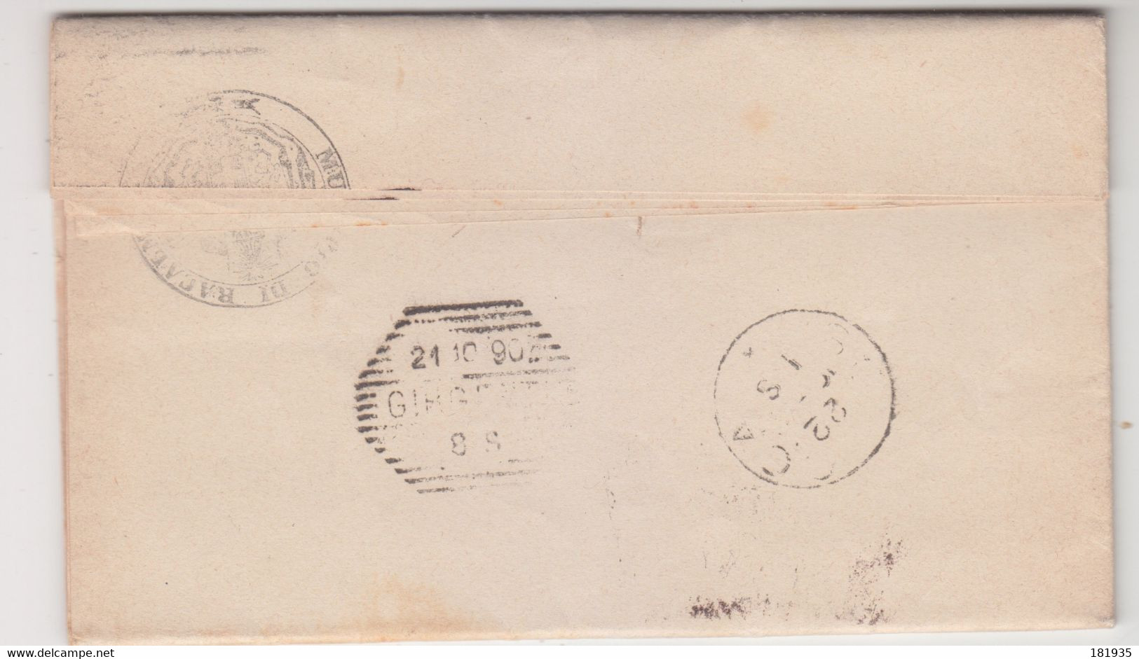 Cover Lettera Umberto  -Tondo Riquadrato-viaggiata Italy Italia - Other & Unclassified