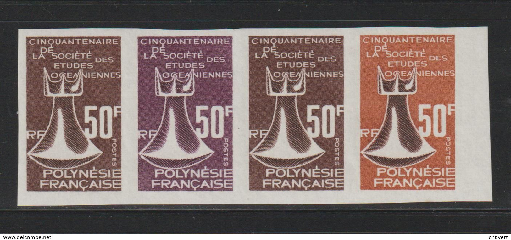 Polynésie - N° 46 "Essais De Couleurs" Non Dentelé -neuf** - Imperforates, Proofs & Errors