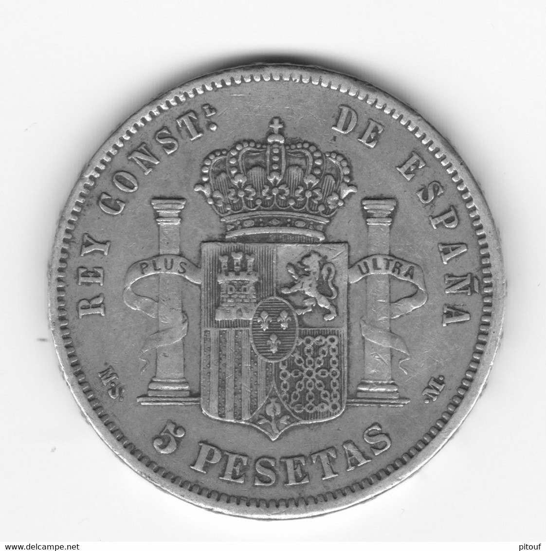 5 Pesetas 1883 MS. M    TTB à SUP - Colecciones