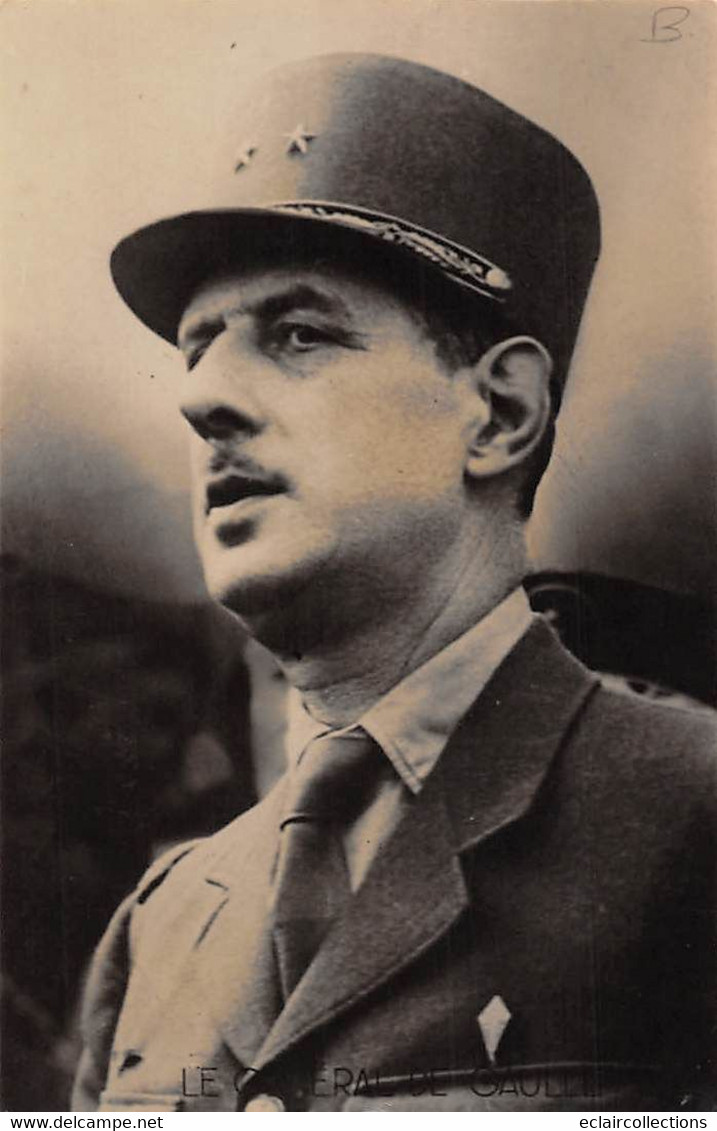 Thème. Militaria:  Personnage.   Le Général  De Gaulle   (voir Scan) - Personen