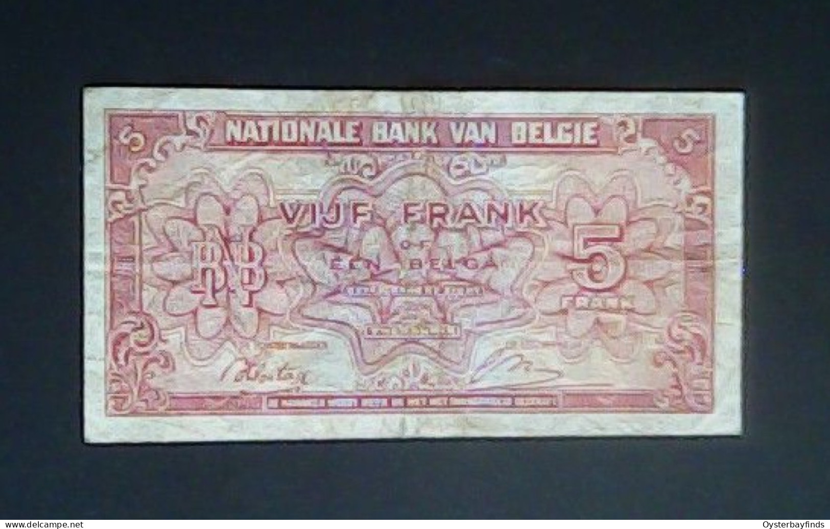 Belgium 1943: 5 Francs - 1 Belga - 5 Francos-1 Belga