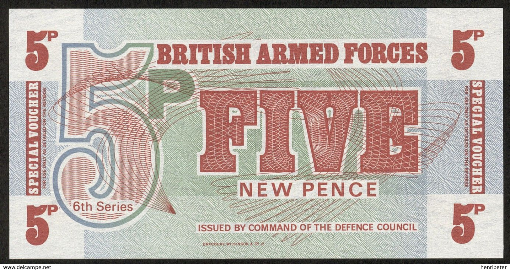 Billet De Banque Neuf - BRITISH ARMED FORCES - 5 New Pence - Angleterre 1972 - Fuerzas Armadas Británicas & Recibos Especiales