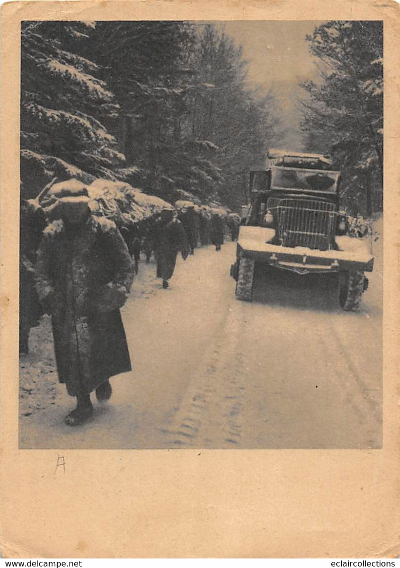 Vosges. Non Localisé     Guerre 39/45  Ravitaillement Janvier 1945    (voir Scan) - Altri & Non Classificati