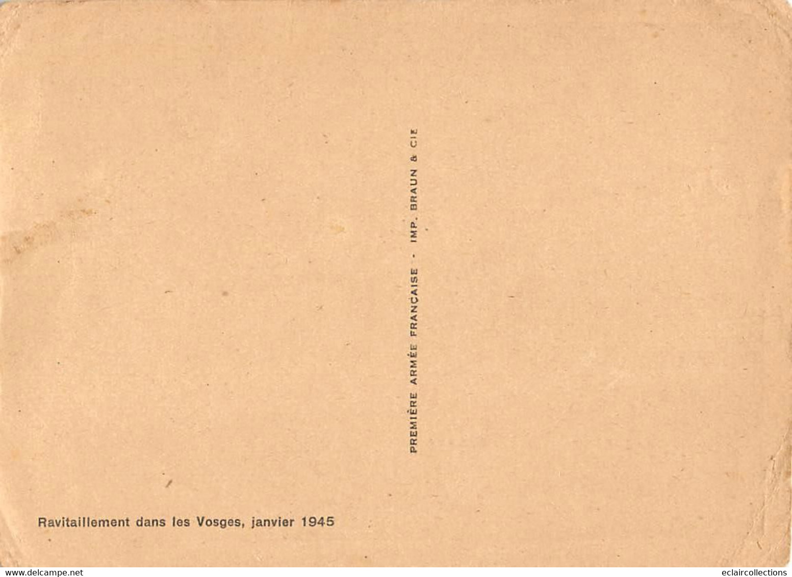 Vosges. Non Localisé     Guerre 39/45  Ravitaillement Janvier 1945    (voir Scan) - Other & Unclassified