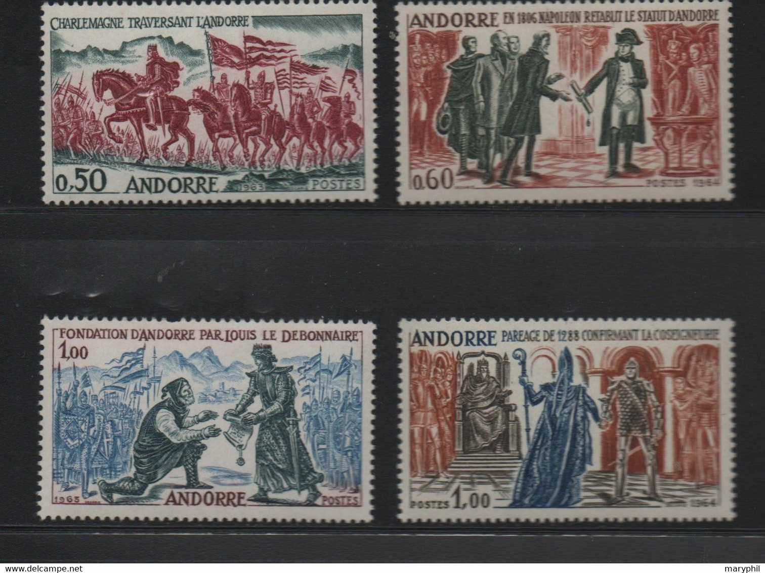 ANDORRE FRANCAIS N°167/170 **  -   Faits Historiques :NAPOLEON - CHARLEMAGNE  - Cote 85.00 € - Sonstige & Ohne Zuordnung