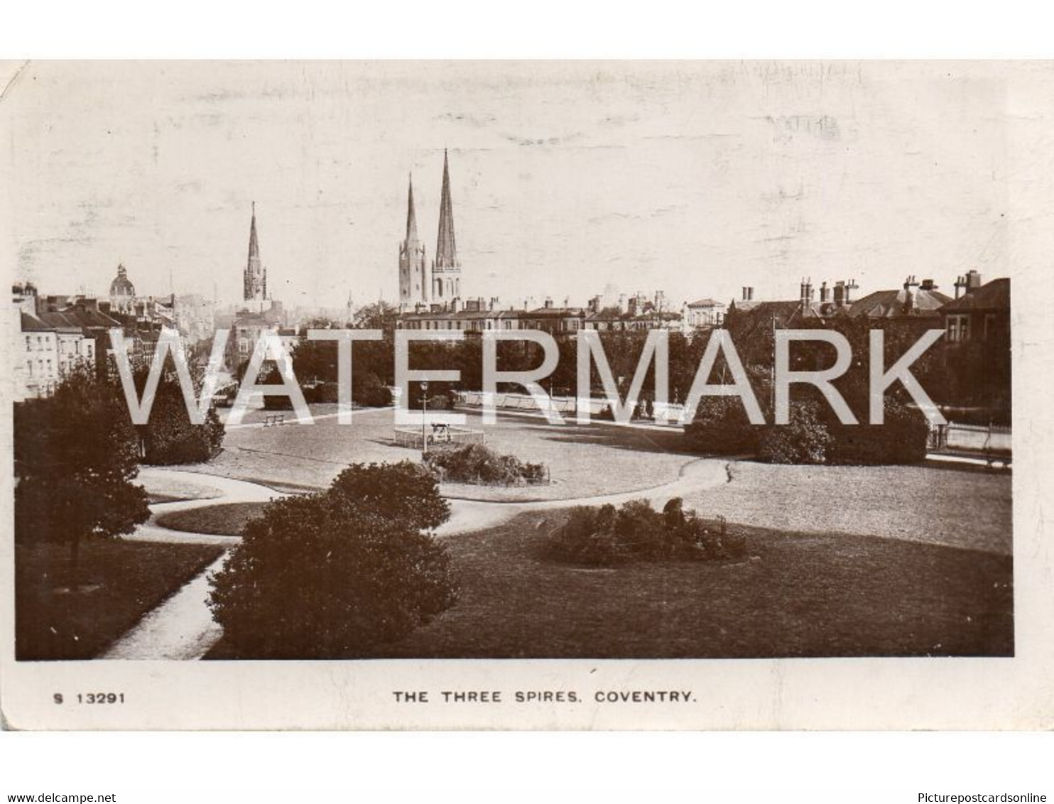 COVENTRY THREE SPIRES OLD R/P POSTCARD WARWICKSHIRE - Coventry