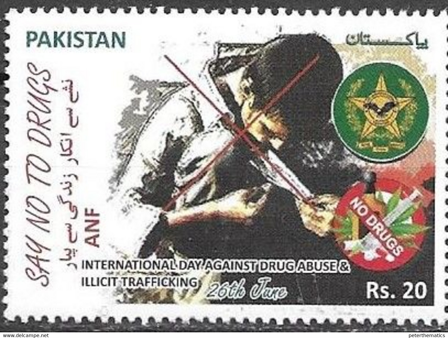 PAKISTAN, 2020, MNH, DRUGS, INTERNATIONAL DAY AGAINST DRUG ABUSE AND ILLICIT TRAFFICKING,1v - Drugs